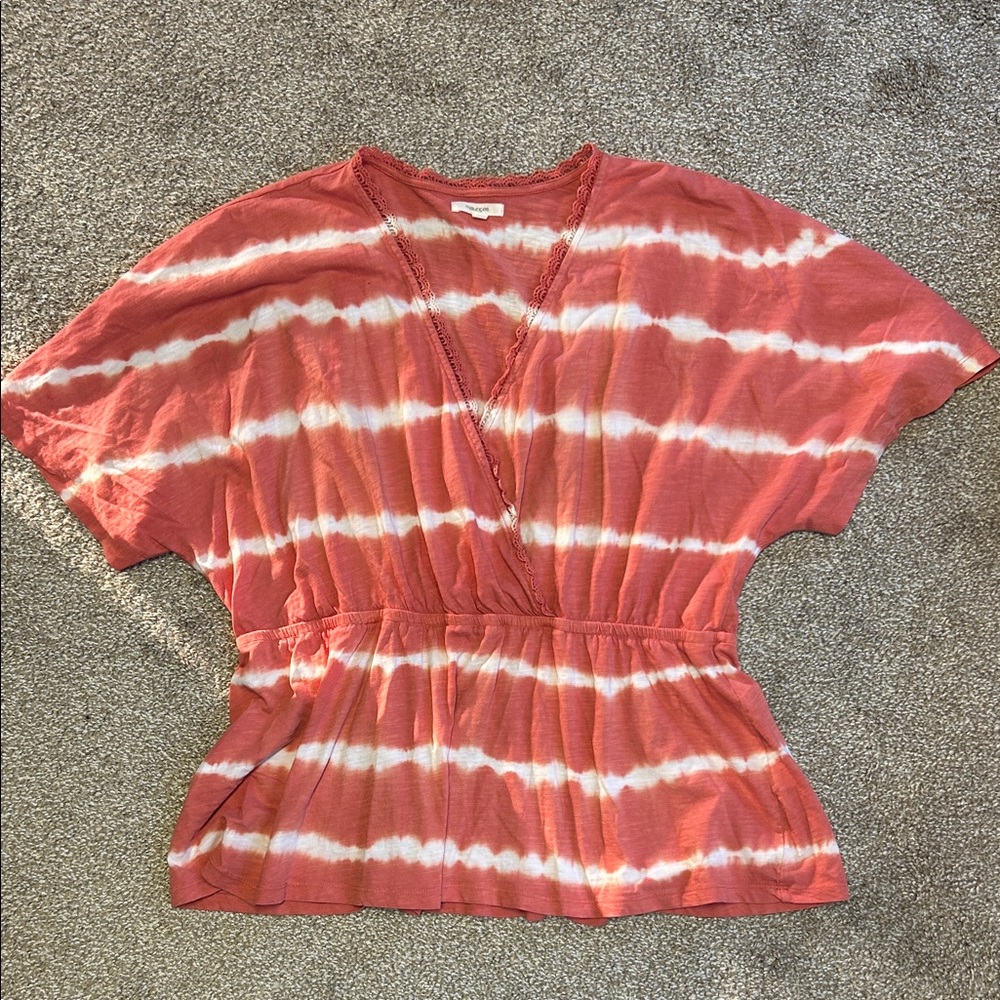 Maurices Cotton Wrap Peplum Top